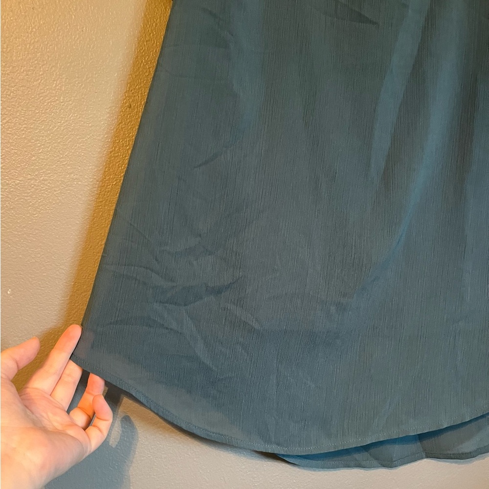 NWT DR2 Sz Large Women’s Teal Blue Short Sleeve Blouse & Tank Top Shirt Ret $58! - Picture 6 of 14